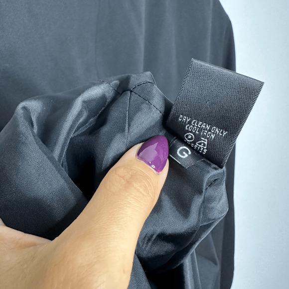 LAFAYETTE 148 BLACK 3 Button BLAZER classic collar virgin wool career women's 14 - Picture 8 of 8